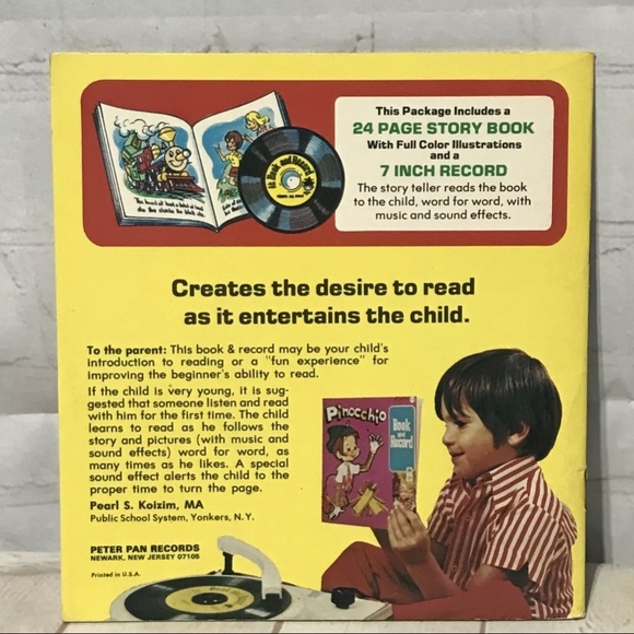 Vintage Peter Pan record and book 45 RPM "A Trip to the Moon" - Picture 2 of 9